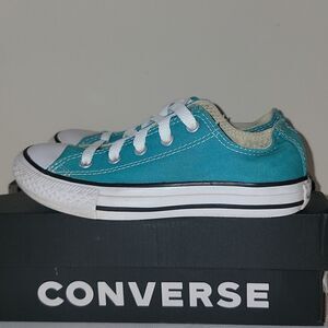 Converse All Star Chuck Taylor CTAS Ox Teal Low Kids Sneakers Size 13